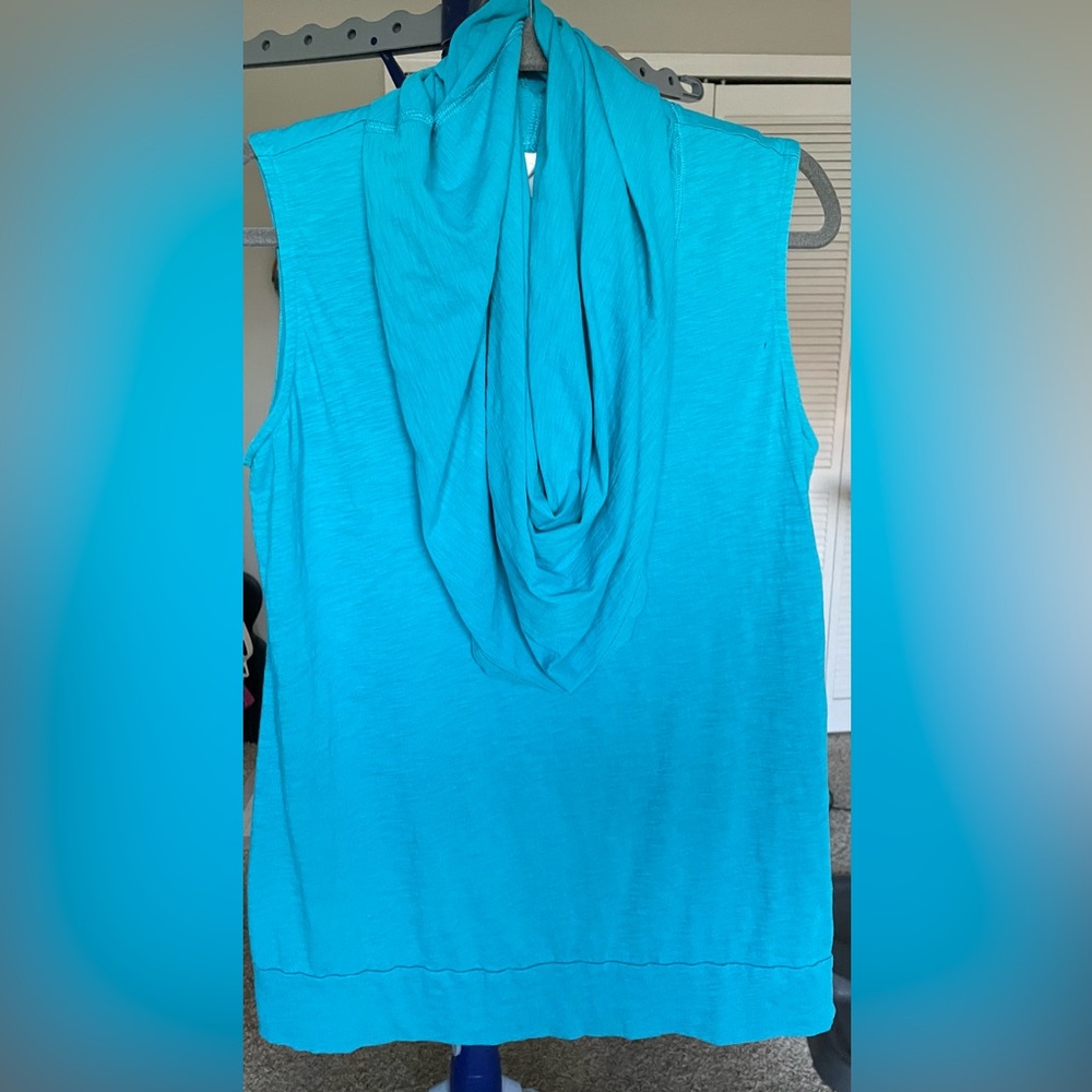 Lucy cowl neck turquoise/ blue tunic